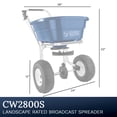 thumbnail image 3 of Charles Walters Equipment CW2800S Landscape Rated Broadcast Spreader, 80lb Capacity with Stainless Steel Frame for Spreading Grass Seed, Fertilizer, and Ice Melt on Lawns, Driveways, and More, 3 of 4
