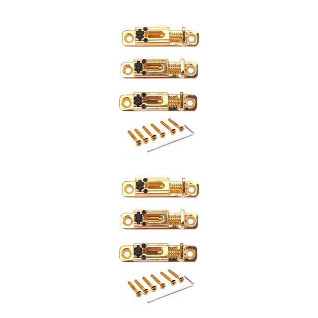 Naiovety Pack of 3 Guitar Bridge Iron Gear Supplies Instrument Saddles Metal Handy Firmness Musical Installation Accessories 2piezas
