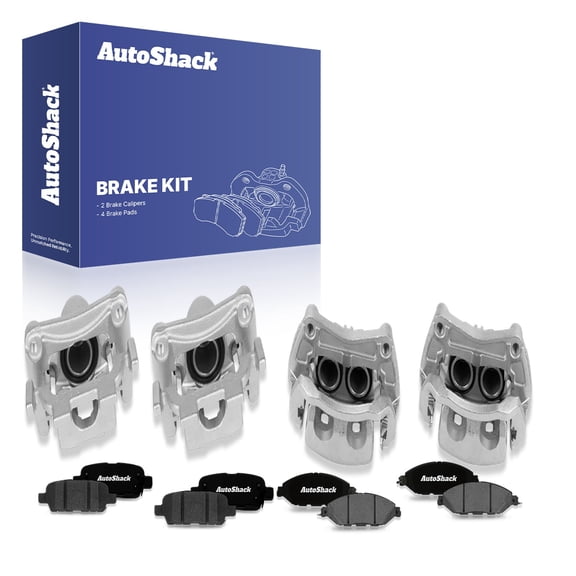AutoShack Front & Rear Brake Calipers   Ceramic Brake Pads Replacement for 2013-2020 Nissan Pathfinder 2015-2022 Nissan Murano 2014-2020 INFINITI QX60 2013 INFINITI JX35 12-PC Kit