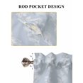 thumbnail image 6 of Light Blue Botanical 2 Panel Kitchen Curtains for Windows, Pastoral Elegant Spring Floral Bathroom Privacy Curtain, Home Décor Window Treatment for Bedroom/Living Room 55"x45", 6 of 6