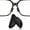 Black, variant on GoXteam Eyeglass Nose Pads, Soft Silicone Adhesive Air Chamber Glasses Nose Pads, D-Shape Nose Pads For Plastic Frames, 20 Pairs (Clear)