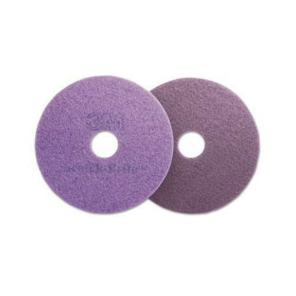 Diamond Floor Pads Burnish/Buff, 20" Diameter, Purple, 5/Carton