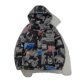 thumbnail image 2 of Chaqueta de algodón con capucha con diseño de graffiti Chaqueta de algodón Chaqueta de algodón cálida con capucha Top, 2 of 5