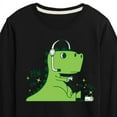 thumbnail image 3 of Instant Message - T-Rex Gamer: Pew Pew Pew - Toddler & Youth Long Sleeve Graphic T-Shirt, 3 of 6