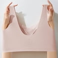 thumbnail image 5 of Women's Pullover Fixed Cup Bra, Full Coverage Wire Free Underwear with Wide Straps, Back Smoothing Light Support Bra | VerBelle,Purple L, 5 of 6