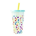 thumbnail image 1 of AKEGAMN Creative Water Cup Heart Shape Cup PP Plastic Straw Cup Heart Shape Plastic Transparent Straw Cup 710ml Cold Change Temperature Sensitive Plastic Cup, 1 of 5