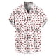 thumbnail image 2 of Ceisia Men Casual Fashion Turndown Collar Stripe Printing Gift Short Sleeve Button Shirt, 2 of 6