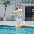 thumbnail image 2 of Swimming Pool Water Inflatable Hammock Foldable Beach Lounge Chair Floating Row-Yellow-Quantity, 2 of 2