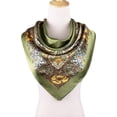 thumbnail image 4 of CAILDANL Silk Like Head Scarf for Women Satin Printed Bandana for Hair Wrapping Fashion Accessory 35 Inch Square Hair Scarf, 4 of 7