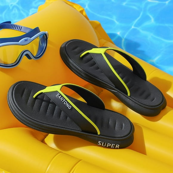 Chanclas para hombre para uso en verano, zapatillas antideslizantes para hombre, sandalias de playa con clip para hombre, versión coreana
