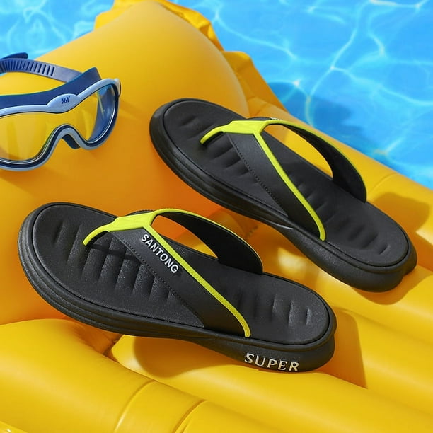 Chanclas para hombre para uso en verano, zapatillas antideslizantes para hombre, sandalias de playa con clip para hombre, versión coreana