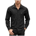 thumbnail image 2 of Aimik Men's Basic Button Down Shirt with Double Chest Pockets Long Sleeve Turndown Collar Urban Fashion Shirt for Daily Outfit, 2 of 6