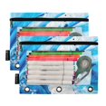 thumbnail image 6 of 2 Pack Pencil Pouch for 3 Ring Binder Zipper Pencil Case Blue with Liquid Clear Window Pencil Bag Organizers, 6 of 6