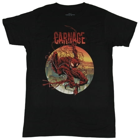 - Carnage (Marvel Comics) Mens T-Shirt - Swinging 300 Style Circle Image