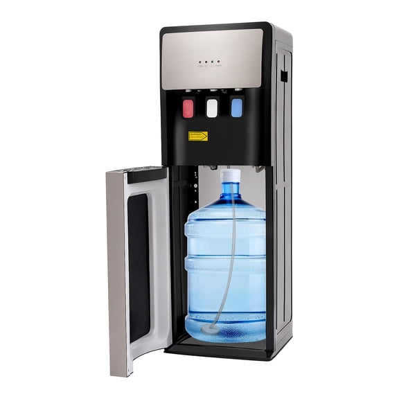 Haraisyo Floor Standing Hot & Cold Bottom Loading Water Dispenser with Room Temp Spout, Self Standing Water Cooler for Home & Office Use