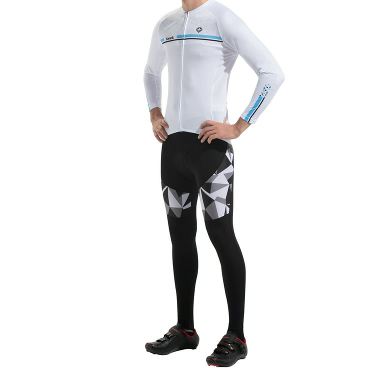 Santic Men's Cycling Pants Padded Road Bicycle Wear MTB Leggings Outdoor  Cyclist Riding Bike Pants Gray XL
