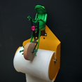 thumbnail image 2 of Creatives Frog Riding Monocycle - Portarrollos de Papel Montado en la Pared, Diseño Único, para Decoración del Hogar, Pared del Baño, 2 of 5