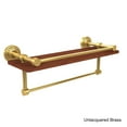 thumbnail image 3 of Waverly Place Collection IPE Ironwood Shelf with Gallery Rail and Towel Bar - Antique Pewter / 16 Inch, 3 of 5