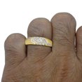 thumbnail image 2 of New Mens .13 cttw Genuine Real Natural Diamond 10k Yellow & White Gold Wedding Ring Band Size 10, 2 of 5