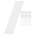 thumbnail image 1 of Stainless Steel Lanyard Cable with Eyelets 0.08" x 39" 2mm x 100cm Lock Security Wire Rope with Mounting Screws, 8 Pack, 1 of 6