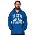 thumbnail image 3 of This Guy Just Graduated Thumbs Up Men's Big & Tall Graphic Hoodie Brisco Brands 3X, 3 of 5