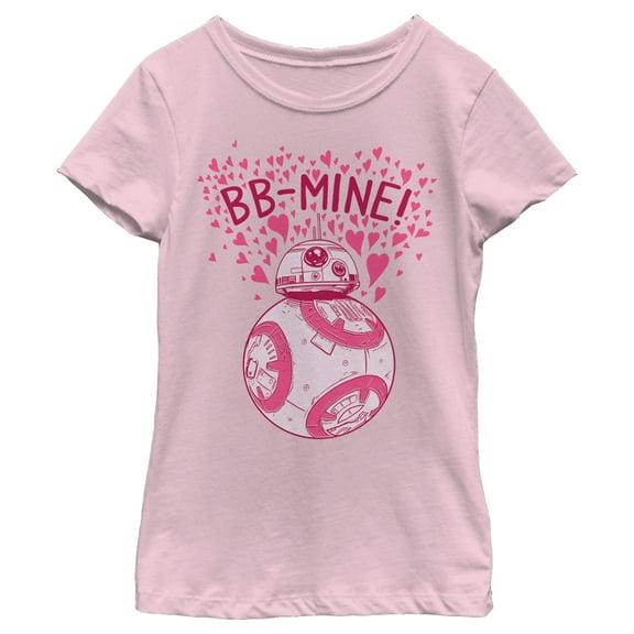 Girl's Star Wars The Last Jedi Valentine's Day BB-Mine Graphic Tee Light Pink X Small