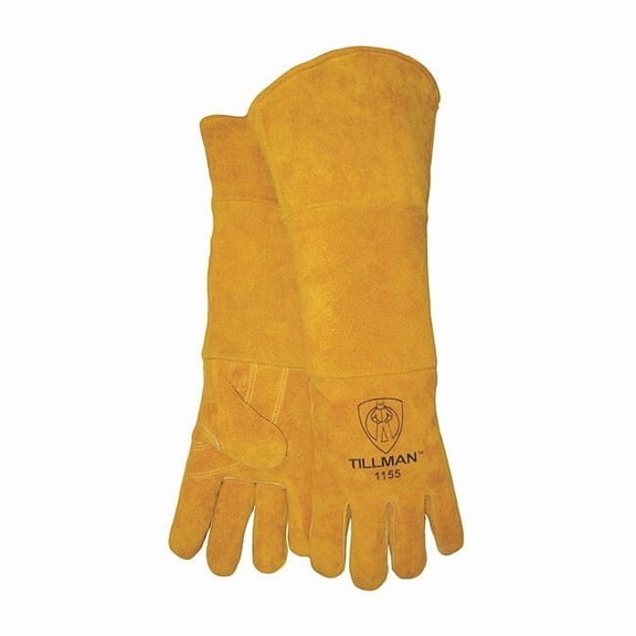 Tillman 1155 Cowhide Stick Welding Glove Padded/Insulated Cuff, Brown 20", Large