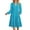 Bluish, variant on Fall Dresses for Women Long Sleeve V Neck Midi Dress Casual Loose Flowy Swing Tiered Dress with Pockets
