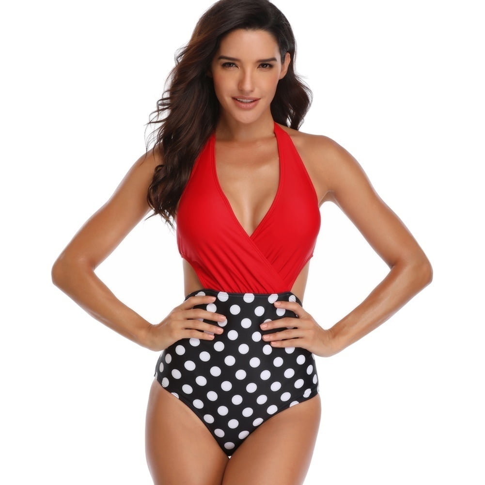 ladies red swimsuit