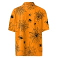 thumbnail image 5 of WTOBBY Men's Halloween Printed Short Sleeve Shirt Casual Loose Fit Party Graphic Tee Cotton Blend Breathable Top for Festival Costume Holiday Celebration,Saffron M, 5 of 6
