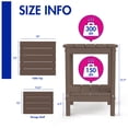 thumbnail image 3 of FODINGHILL 2-Tier Outdoor Side Table set of 4, HDPE All Weather Adirondack Patio Table with Storage Shelf, Outside End Table for Porch Backyard Indoor, BrownWood, 3 of 7