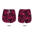 thumbnail image 3 of Balery Burgundy Tie Dye Pattern Women's Running Shorts with Liner 2 Pockets Elastic Workout Athletic Gym Yoga Shorts-XX-Large, 3 of 7