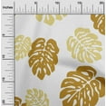 thumbnail image 1 of oneOone Cotton Cambric Dark Mustard Fabric Monstera Leaves Block Sewing Craft Projects Fabric Prints By Yard 56 Inch Wide, 1 of 4