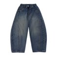 thumbnail image 3 of Caixia Boys Casual Straight Leg Baggy Jeans Kids Elastic Waist Loose Denim Pants with Pockets, 3 of 8
