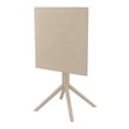 thumbnail image 5 of Luxury Commercial Living 3-Piece Taupe Brown Solid Patio Bistro Set 33", 5 of 8