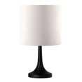 thumbnail image 3 of Evelyn&Zoe Mansfield 14" Tall Mini Lamp with Fabric Shade in Blackened Bronze/White, 3 of 8