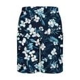 thumbnail image 5 of LIBRCLO Mens Summer Beach Shorts Swim Trunks Thin Quick Dry Board Shorts Swimwear Lightweight Breathable Bathing Suits Fashion Hawaiian Prints Swimsuit Dark Blue S, 5 of 5
