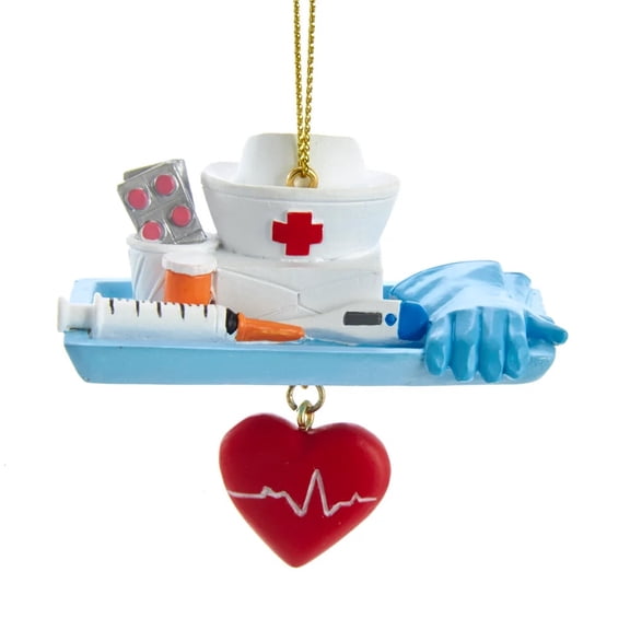 KSA Pack of 12 Nurse Tray Christmas Ornaments 3"