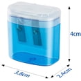 thumbnail image 4 of 12 PCS 2 Holes Small Manual Pencil Sharpener with Lid,for Kids,School, 4 of 5
