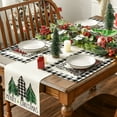 thumbnail image 4 of Smile Buffalo Plaid Christmas Trees Winter Placemats Set of 6, 12 x 18 Inch, 4 of 7