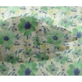 thumbnail image 4 of oneOone Viscose Chiffon Mint Green Fabric Leaves & Watercolor Flower Floral Dress Material Fabric Print Fabric By The Yard 42 Inch Wide, 4 of 4