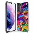 thumbnail image 3 of MUNDAZE Samsung Galaxy S22 Plus Shockproof Clear Hybrid Protective Phone Case Neon Psychedelic Indie Hippie Indie King Cover, 3 of 5