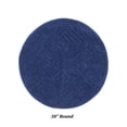 thumbnail image 5 of Better Trends Round Bath Mat, 30" Diameter, 100% Cotton Water Absorbent, Ideal for Half Baths and Powder Rooms, Machine Washable Trier Collection (Blue), 5 of 5