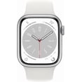 thumbnail image 5 of Restored Apple Watch Series 8 GPS + Cellular 41mm Silver Stainless Steel Case with White Sport Band - M/L. Fitness Tracker, Blood Oxygen & ECG Apps, Always-On Retina Display, 5 of 5