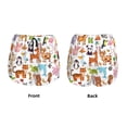 thumbnail image 5 of Vsdgher Animal Cartoon Style Print Women's Running Double Layer Shorts High Waisted with Pockets Elastic Yoga Workout Athletic Gym Sports, 5 of 8