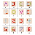 thumbnail image 3 of Rompecabezas de construcción de letras de madera, construcción de números de letras de madera, juguete educativo, bloques de apilamiento de letras de madera, rendimiento probado, 3 of 8