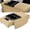 Tan, variant on 5-in-1 Car Armrest Cushion, Multifunctional Heightening Pad Microfiber Leather , Built-in Tissue Box& Cup Holder & Phone Storage Slot & Side Pockets