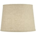 thumbnail image 3 of Springcrest Set of 2 Drum Lamp Shades Burlap Linen Medium 11" Top x 13" Bottom x 9.5" High (Spider), 3 of 7