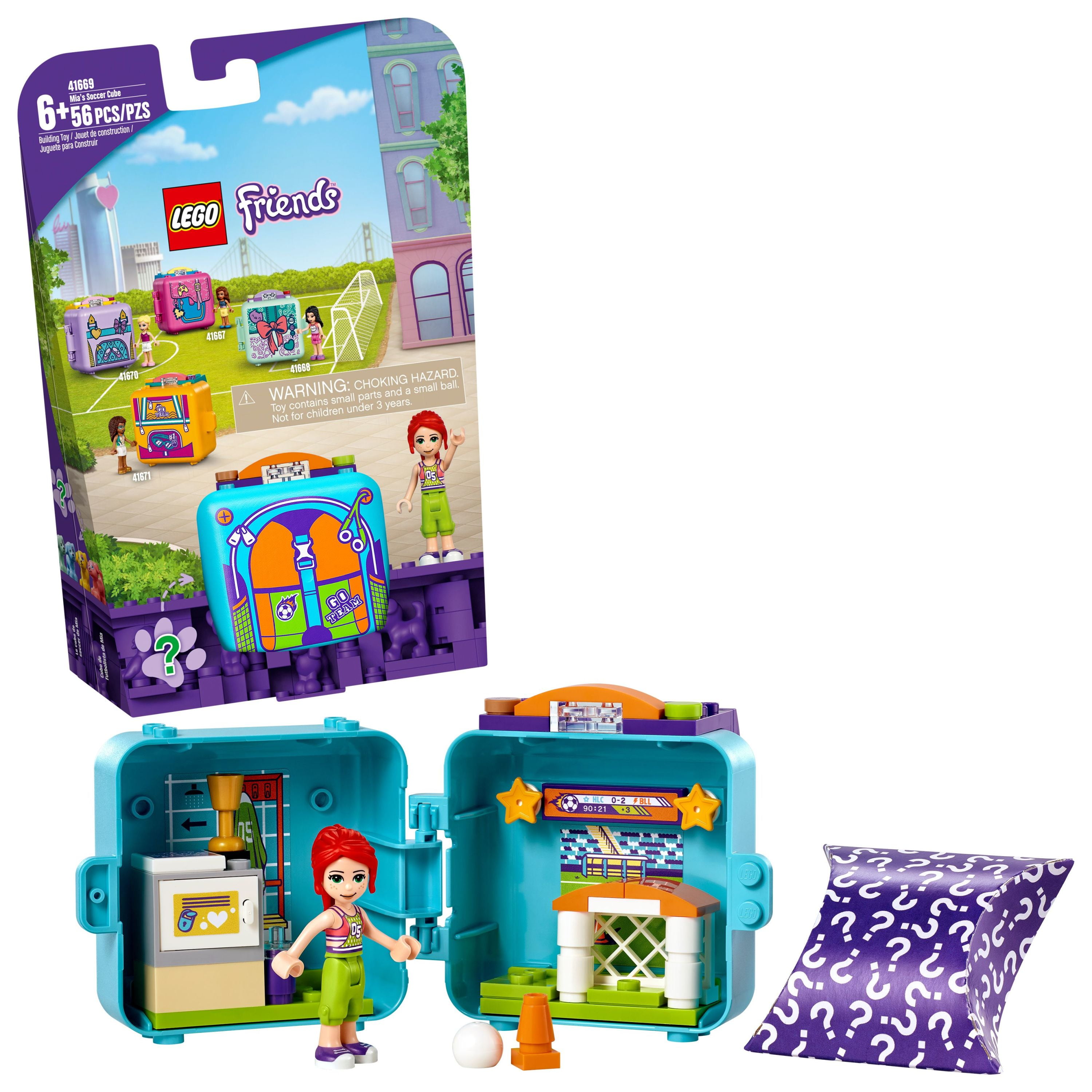 forstyrrelse tragt analyse LEGO Friends Mia's Soccer Cube 41669 Building Toy; Portable Set for Kids  (56 Pieces) - Walmart.com