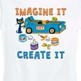 thumbnail image 3 of Pete The Cat - Imagine It Create It Race Car - Women's Short Sleeve Graphic T-Shirt, 3 of 6